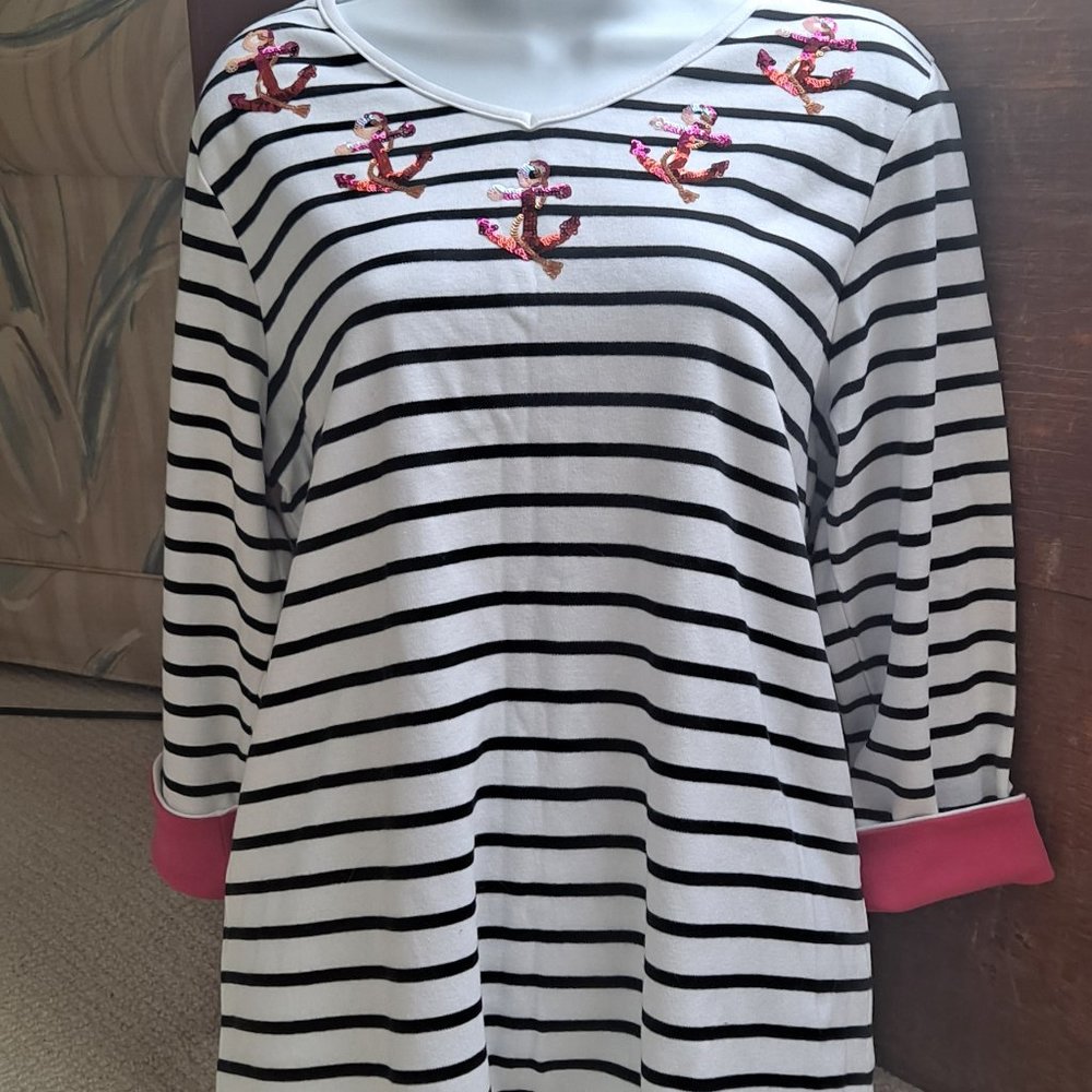 Quacker Factory Sparkle & Shine Sequin Anchors Sp… - image 1